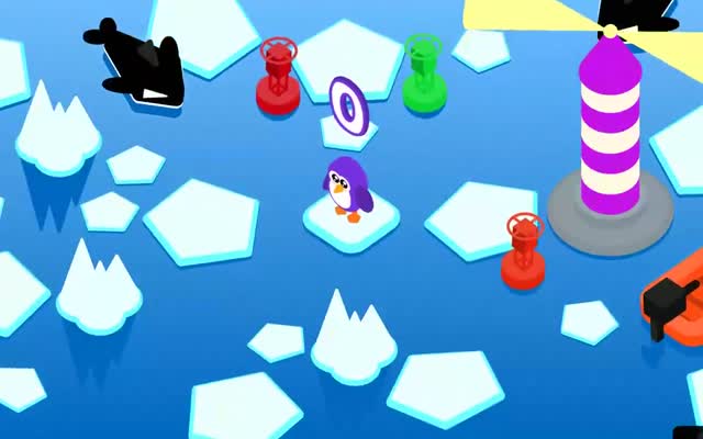 Purple Penguin — defending the floe